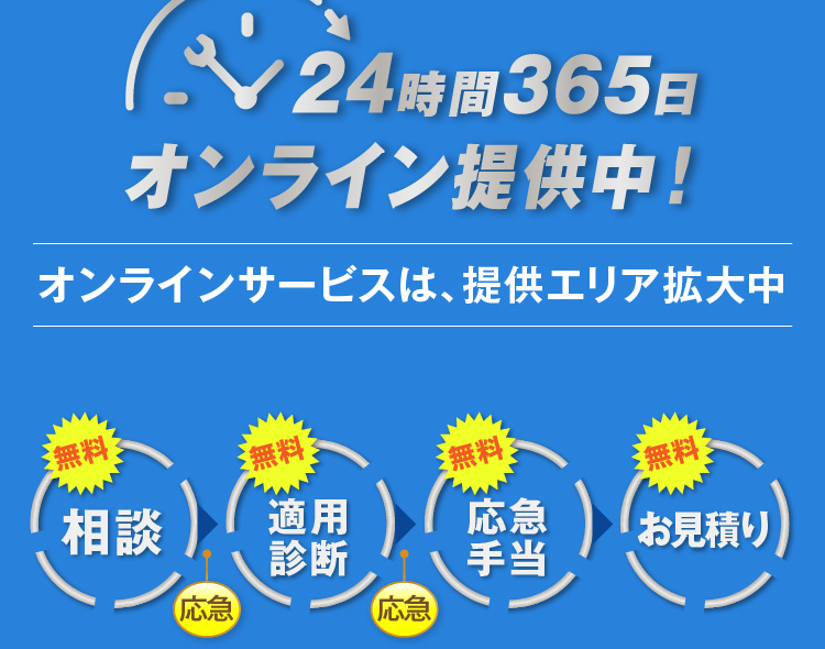 24時間365日オンライン提供中！