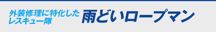 外装修理に特化したレスキュー隊　雨どいロープマン